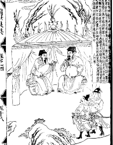 古代 人物 底纹 线条 背景 素描图片