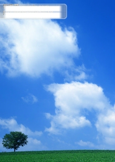 蓝天白云草地天空