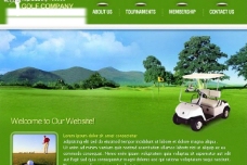 绿色的高尔夫球场flash模板图片