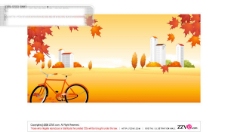 秋天景色秋天户外风景自行车漂亮的秋香色