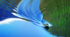 湖中飞艇（摄影图JPG)图片