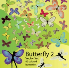 40种精美矢量蝴蝶图片